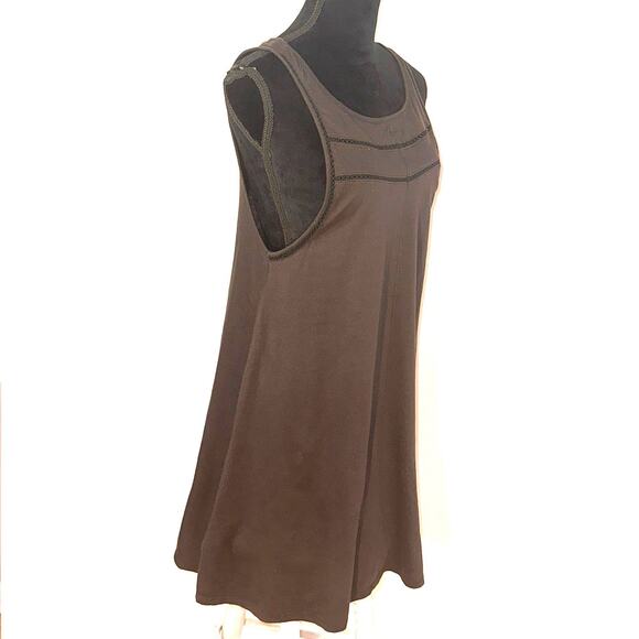 Lagaci Size Large Dress Pullover Tank Style Dark Gray Swing Bottom Stretchy - Picture 2 of 7